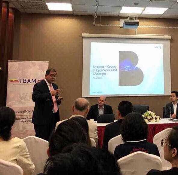 สถานเอกอัครราชทูตณ กรุงย่างกุ้งจัดการบรรยายสรุปเรื่อง Myanmar Business Survey และพัฒนาการในรัฐยะไข่ให้แก่นักธุรกิจไทย