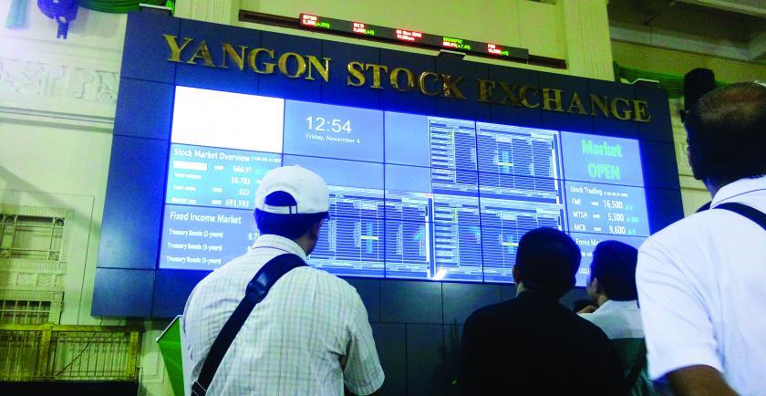 Share value in Yangon's stock market dropped due to expansion of facilities, prompting the need to boost the stagnant stock market