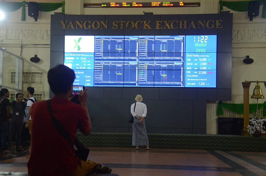 The value of stock trading on the Yangon Stock Exchange (YSX) decreased over K 300 million in July of current fiscal year  