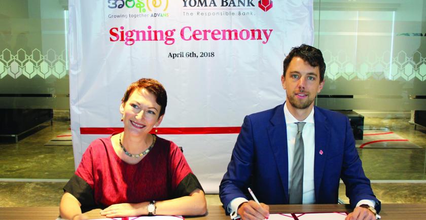 Advans and Yoma Bank signed three financial agreements for microfinance funding to provide micro-loans to over 2,000 new families in Mandalay and Sagaing Regions