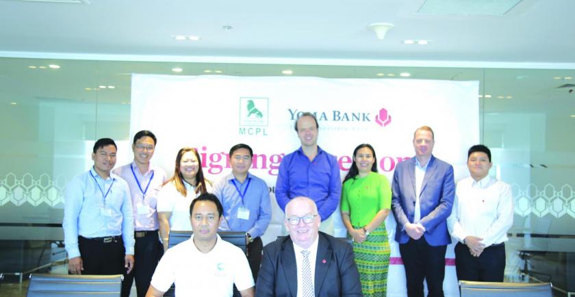 Yoma Bank and Myanmar CP Livestock (MCPL) signed an innovative loan agreement to facilitate livestock dealers and farmers with working capital 