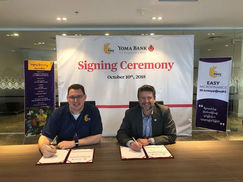 Yoma Bank and MC Easy Microfinance Company limited signed two funding agreements of MMK 4 billion each to enable Easy Microfinance to extend its operations and serve financial assistance in seeding capital for their business’ operations