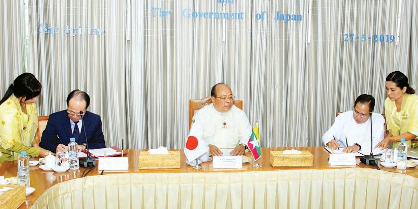 Japanese Government will provide the grant of 612 million Yen for Human Resource Development Scholarship project and social-economic development in Myanmar 