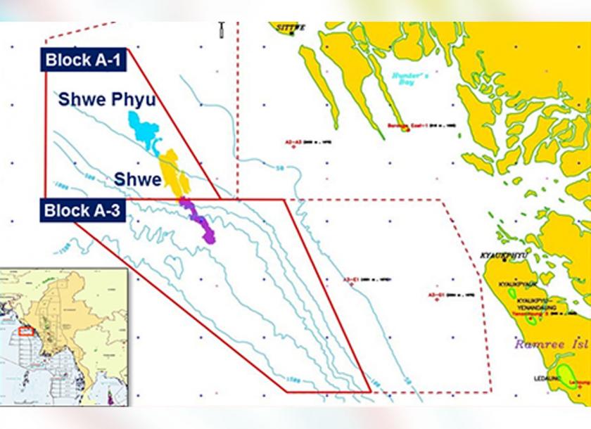 South Korean conglomerate Posco International Corporation discovered a new gas field in Block A3 offshore in Rakhine