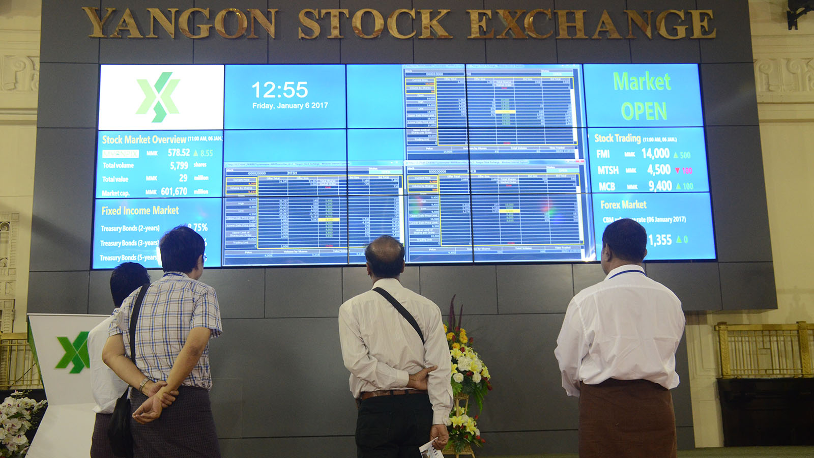 The value of share prices at Yangon Stock Exchange (YSX) fall despite an increase in trading volume 
