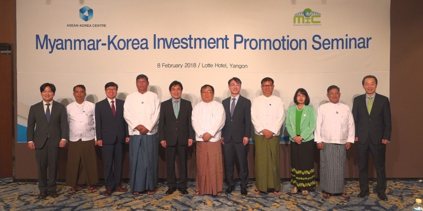 Myanmar-Korea Investment Promotion Seminar was held in Yangon to seek business opportunities and improve win-win partnership between the two countries