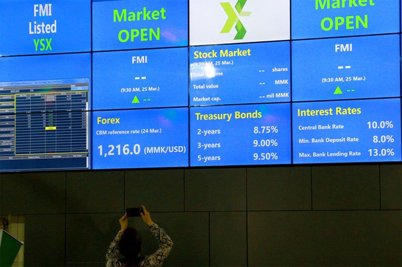 Stock trading of four companies listed on the Yangon Stock Exchange (YSX) reached an all-time low in October 2017 