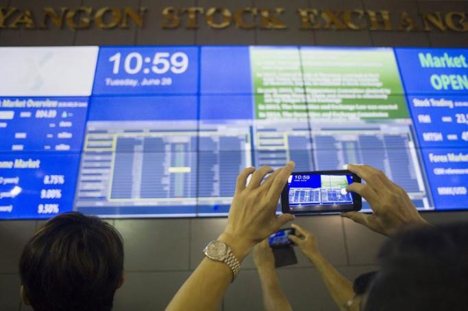 The value of share trade on the Yangon Stock Exchange (YSX) fall when compared the same period of last fiscal year despite an increase in trading volume 