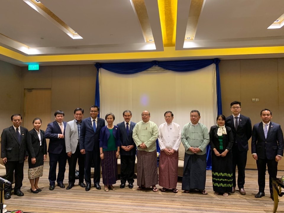Ambassadors and representatives of Embassies of ASEAN Countries in Myanmar paid a Joint Courtesy Call on H.E. U Thaung Tun,  Union Minister for Investment and Foreign Economic Relations