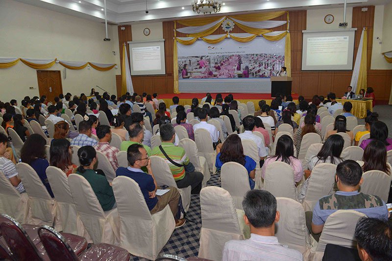 Half-day seminar on labour law targeted at factories in Myanmar was hosted by SMART Myanmar and GIZ at UMFCCI 