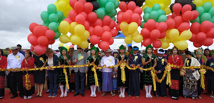 With the assistance of German Kfw development bank, Myanmar government upgraded the German- Myanmar friendship rural road in southern Shan State, which was inaugurated to promote the social-economic life of local people 