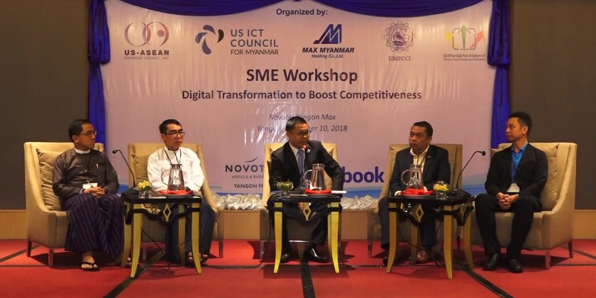 In cooperation with private companies, US- ASEAN Business Council and UMFCCI organized the Conference on Digital Transformation of SMEs in order to boost competitiveness 