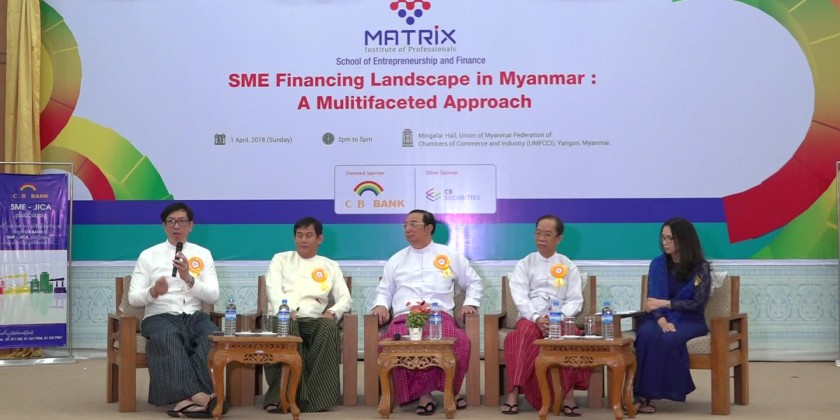 A seminar on SMEs financing landscape in Myanmar was held at UMFCCI office in Yangon as part of the financial literacy project 
