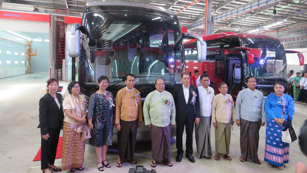 SC Auto (Myanmar) Factory was opened in Yangon Industrial Zone where will produce the SC Neustar’ brand, first bus made in Myanmar to European standards  