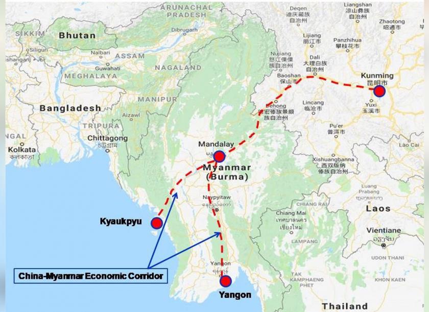 China Railway Eryuan Engineering Corporation (CREEC) started a partial survey for a major road and railway project (Muse-Mandalay-Kyaukphyu railway line)