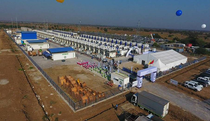 Joint venture between Hong Kong based VPower Holdings Limited and local Zeya & Associates Co., Ltd, a 90 megawatt gas fired station was opened in Myingya township in central Myanmar to serve as an additional power supply in summer 