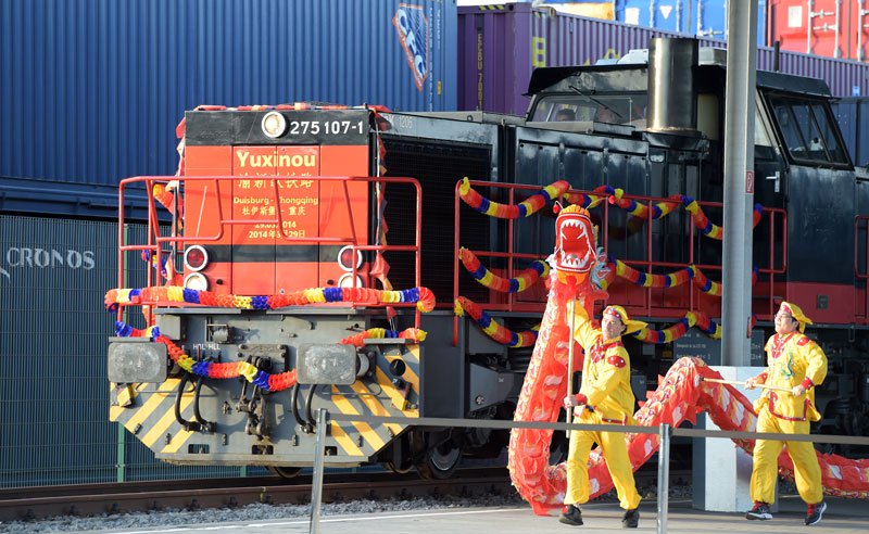 New road- rail freight transportation route delivers international cargo from South East Asia to Europe
